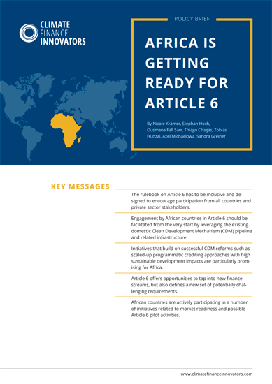 L’Afrique se prépare pour l’article 6 – en anglais