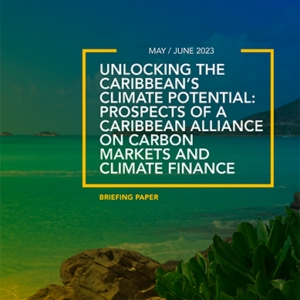 Unlocking the Caribbean’s Climate Potential: Prospects of a Caribbean Alliance on Carbon Markets and Climate Finance